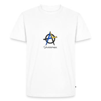 Anarchie - Solarpunk - T-shirt Premium bio Homme - blanc - Devant - Nico (187cm)