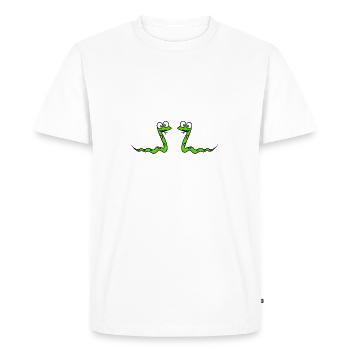 Snake friends animals kids gift idea buddy - Men's Premium Organic T-Shirt - white - Front - Nico (187cm)