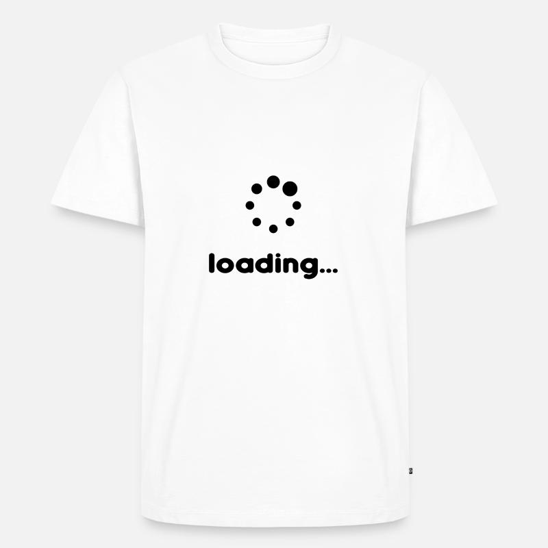 Bitte warten - Loading... - Männer Premium Bio T-Shirt - Weiß