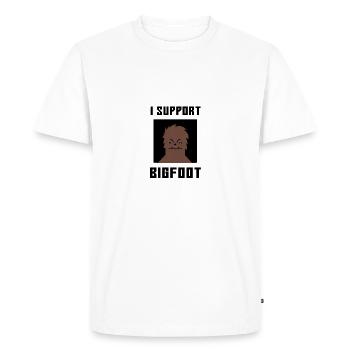Big Foot Search Hunter Camping Monster Gift - Men's Premium Organic T-Shirt - white - Front - Nico (187cm)