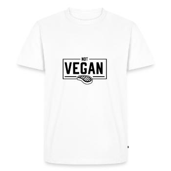 PAS VEGAN - T-shirt Premium bio Homme - blanc - Devant - Nico (187cm)