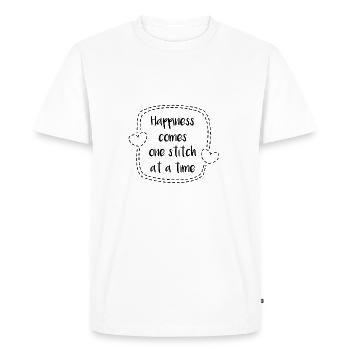 Couture cadeau hobby aiguille tailleur profession hobby - T-shirt Premium bio Homme - blanc - Devant - Nico (187cm)