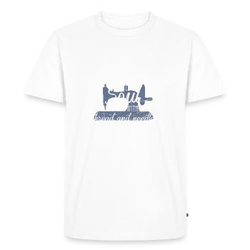 Sewing machine sewing tailor handmade gift - Men's Premium Organic T-Shirt - white - Front - Nico (187cm)