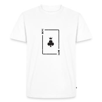 Carte King Cross jouant au poker carte Skat cadeau - T-shirt Premium bio Homme - blanc - Devant - Nico (187cm)