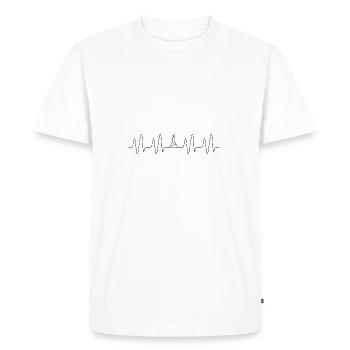 Heart Chemistry Science Gift Laboratory Research - Men's Premium Organic T-Shirt - white - Front - Nico (187cm)