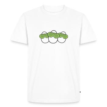 Funky Egg Crew - Men's Premium Organic T-Shirt - white - Front - Nico (187cm)
