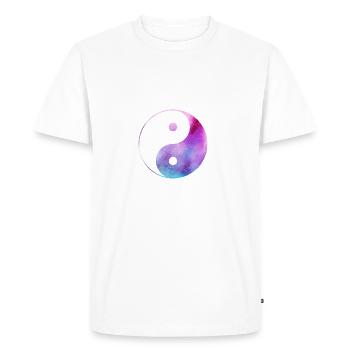 Yin Yang - T-shirt Premium bio Homme - blanc - Devant - Nico (187cm)