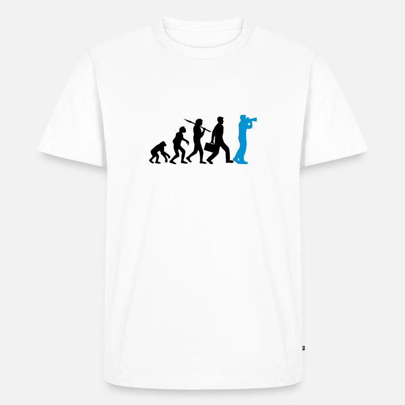 Photographe Caméra Evolution - T-shirt Premium bio Homme - blanc