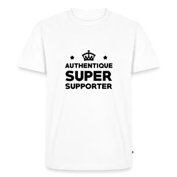 Supporter / Supportrice / Sport / Supporteur - T-shirt Premium bio Homme - blanc - Devant - Nico (187cm)