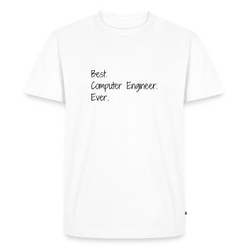 informatique / informaticien / ordinateur / geek - T-shirt Premium bio Homme - blanc - Devant - Nico (187cm)