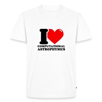 I love computational astrophysics - Men's Premium Organic T-Shirt - white - Front - Nico (187cm)
