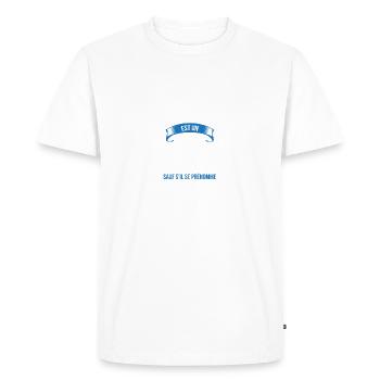 Jean-Louis idéal mythe cadeau noël - T-shirt Premium bio Homme - blanc - Devant - Nico (187cm)