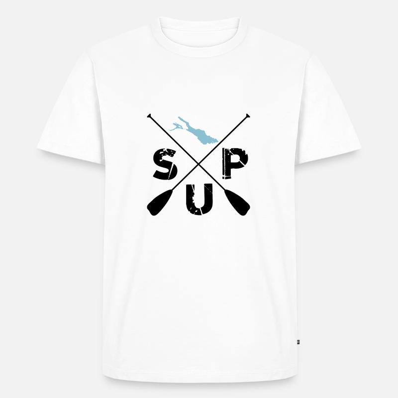 SUP - Männer Premium Bio T-Shirt - Weiß