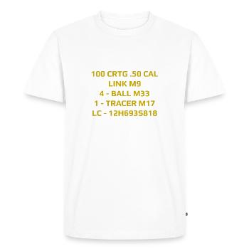 Ammunition Box 50 Caliber - Weapons - Men's Premium Organic T-Shirt - white - Front - Nico (187cm)