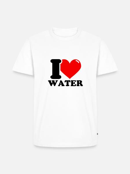 I love water - Men's Premium Organic T-Shirt - white