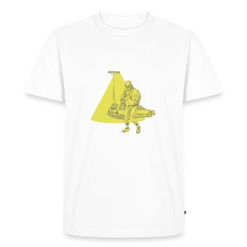 Oldman Car Dog Old Car Dog - Men's Premium Organic T-Shirt - white - Front - Nico (187cm)