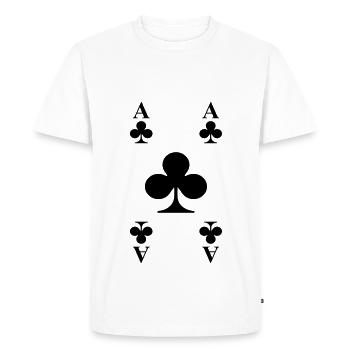 Cartes - T-shirt Premium bio Homme - blanc - Devant - Nico (187cm)