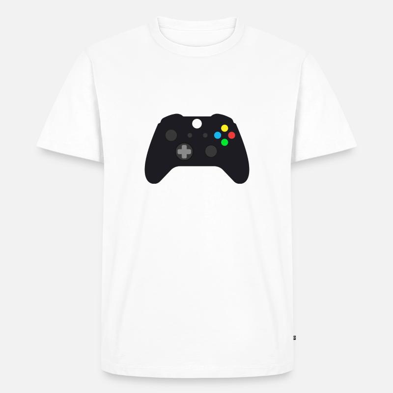 Gaming Controller - Männer Premium Bio T-Shirt - Weiß