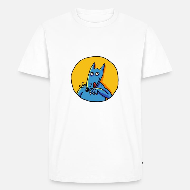 Le loup! - Männer Premium Bio T-Shirt - Weiß