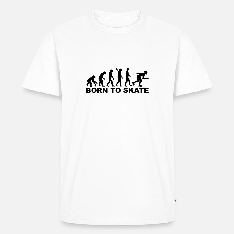 Evolution Inline Skating - Männer Premium Bio T-Shirt - Weiß