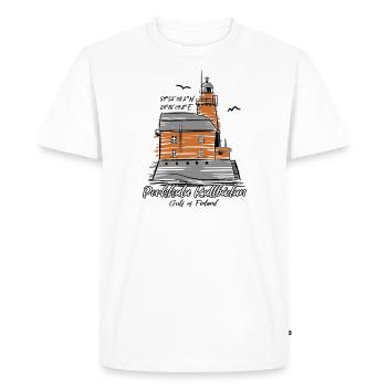 CARROT KALLBÅDA LIGHTHOUSE PRODUCTS AND GIFTS - Men's Premium Organic T-Shirt - white - Front - Nico (187cm)