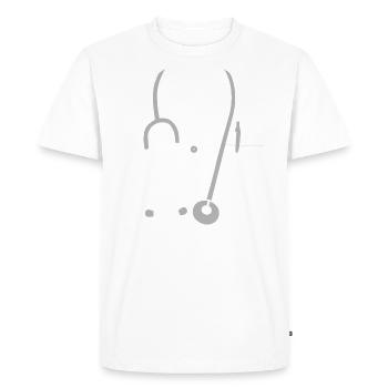 Stéthoscope médecine docteur médecin pratique choix de carrière - T-shirt Premium bio Homme - blanc - Devant - Nico (187cm)
