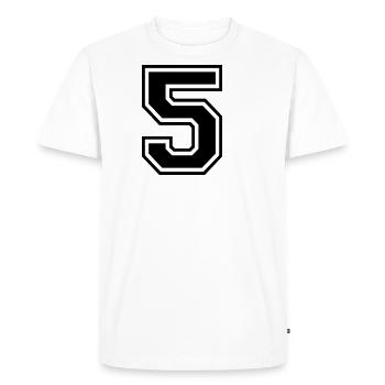5 numero cinq numero numero dos numero cadeau - T-shirt Premium bio Homme - blanc - Devant - Nico (187cm)