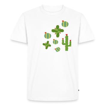 cactus,amour de cactus, plantes,cactus,désert,cactus - T-shirt Premium bio Homme - blanc - Devant - Nico (187cm)