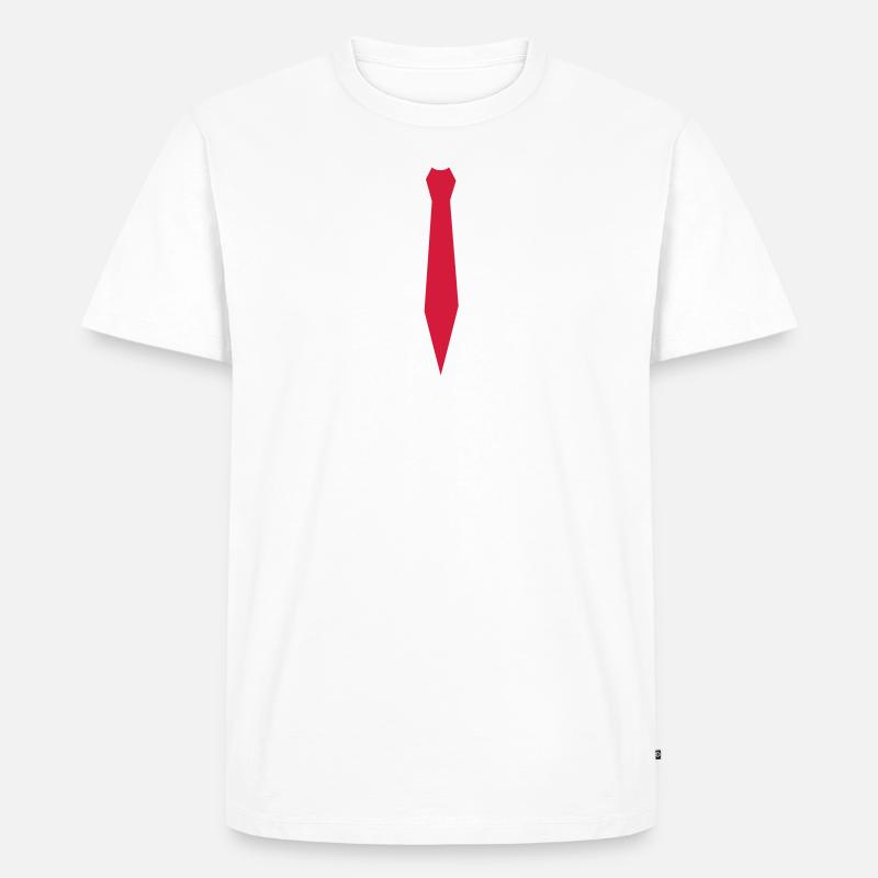 Fliege oder Krawatte Kostüm. - Männer Premium Bio T-Shirt - Weiß