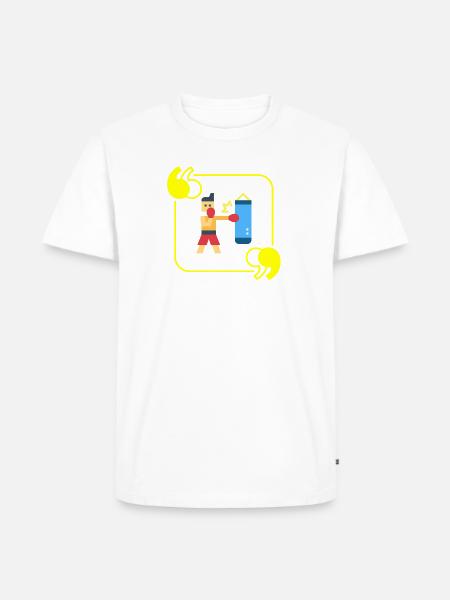 Boxing pixel - boxer gift idea - Men's Premium Organic T-Shirt - white