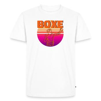 Vintage boxing - boxer gift idea - Men's Premium Organic T-Shirt - white - Front - Nico (187cm)