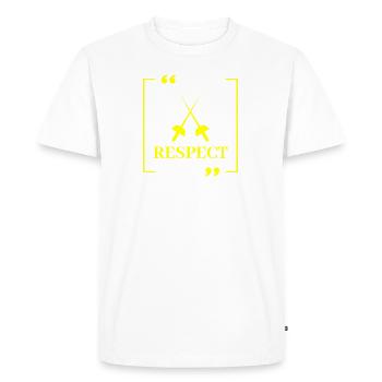 Sabre Fencing - Ideal for a Fencing Fan - Men's Premium Organic T-Shirt - white - Front - Nico (187cm)
