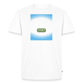 natation start pixel - T-shirt Premium bio Homme - blanc - Devant - Nico (187cm)