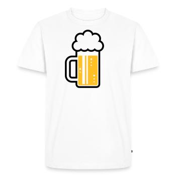 XFrohsinn (Gauche / Or Noir) - T-shirt Premium bio Homme - blanc - Devant - Nico (187cm)