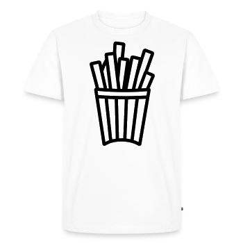 Frites - T-shirt Premium bio Homme - blanc - Devant - Nico (187cm)