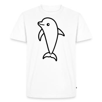 dauphin - T-shirt Premium bio Homme - blanc - Devant - Nico (187cm)