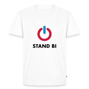 Bi se - T-shirt Premium bio Homme - blanc - Devant - Nico (187cm)