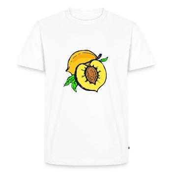 abricots veggie Veggie abricot fruits8 - T-shirt Premium bio Homme - blanc - Devant - Nico (187cm)
