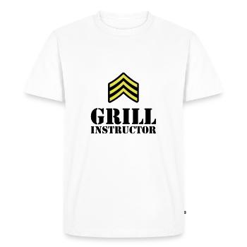 Grill Instructor - Men's Premium Organic T-Shirt - white - Front - Nico (187cm)