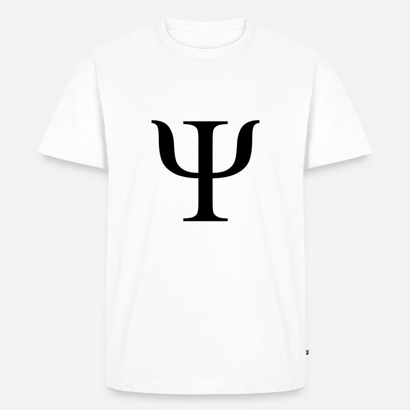 Psi - Männer Premium Bio T-Shirt - Weiß