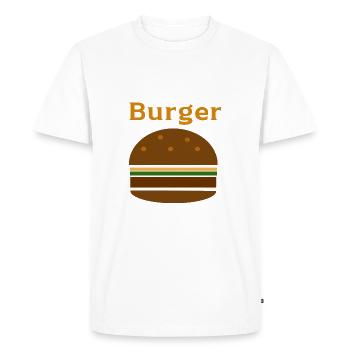 Burger - T-shirt Premium bio Homme - blanc - Devant - Nico (187cm)