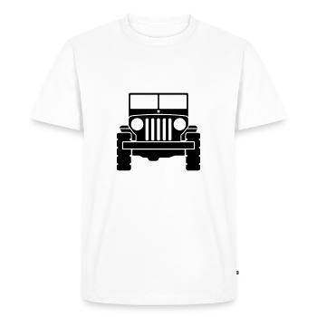 Jeep - SUV - Men's Premium Organic T-Shirt - white - Front - Nico (187cm)