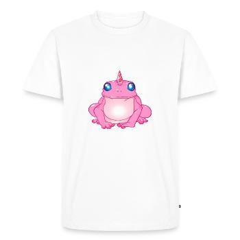 Grenouille avec corne - T-shirt Premium bio Homme - blanc - Devant - Nico (187cm)