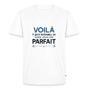 Un Arrière grand père parfait métier cadeau - T-shirt Premium bio Homme - blanc - Devant - Nico (187cm)