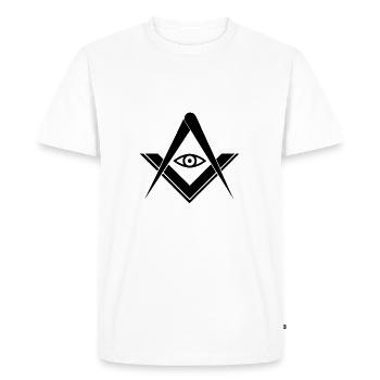 Masonic symbol tattoo gift - Men's Premium Organic T-Shirt - white - Front - Nico (187cm)