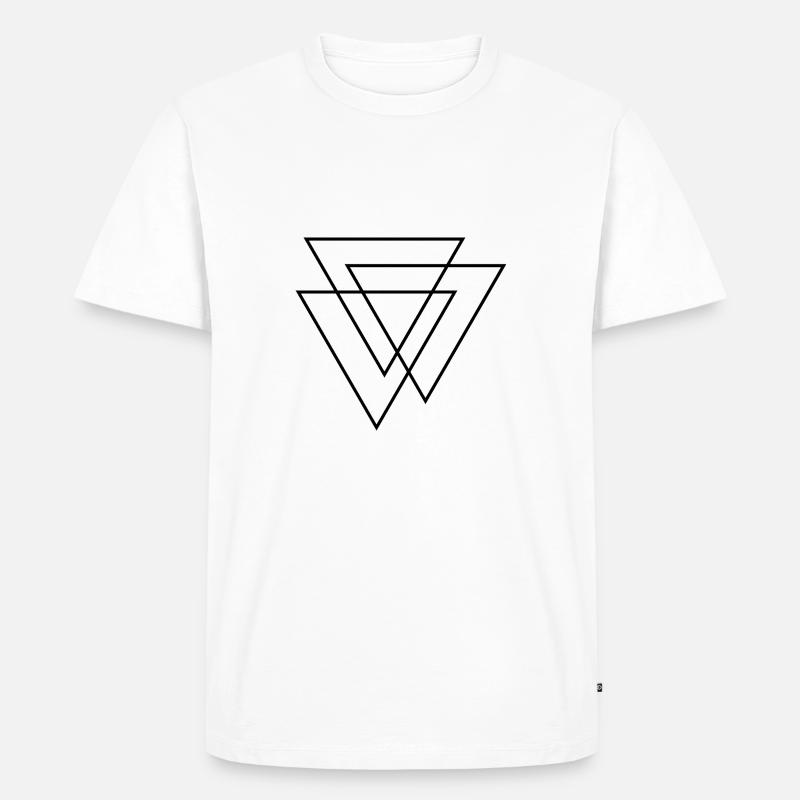 Triangles 3D - Trois Triangles - Trois Triangles Design - T-shirt Premium bio Homme - blanc
