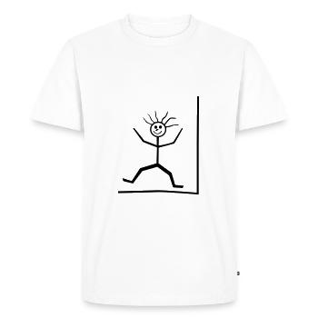 Dessin - l'art - T-shirt Premium bio Homme - blanc - Devant - Nico (187cm)