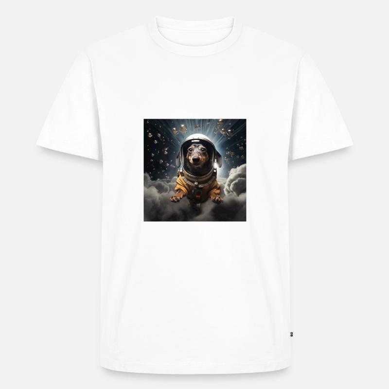 Teckel de l’espace - T-shirt Premium bio Homme - blanc