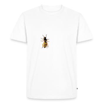 Wespe 1 - Men's Premium Organic T-Shirt - white - Front - Nico (187cm)