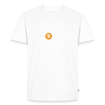 J’adore Bitcoin - T-shirt Premium bio Homme - blanc - Devant - Nico (187cm)